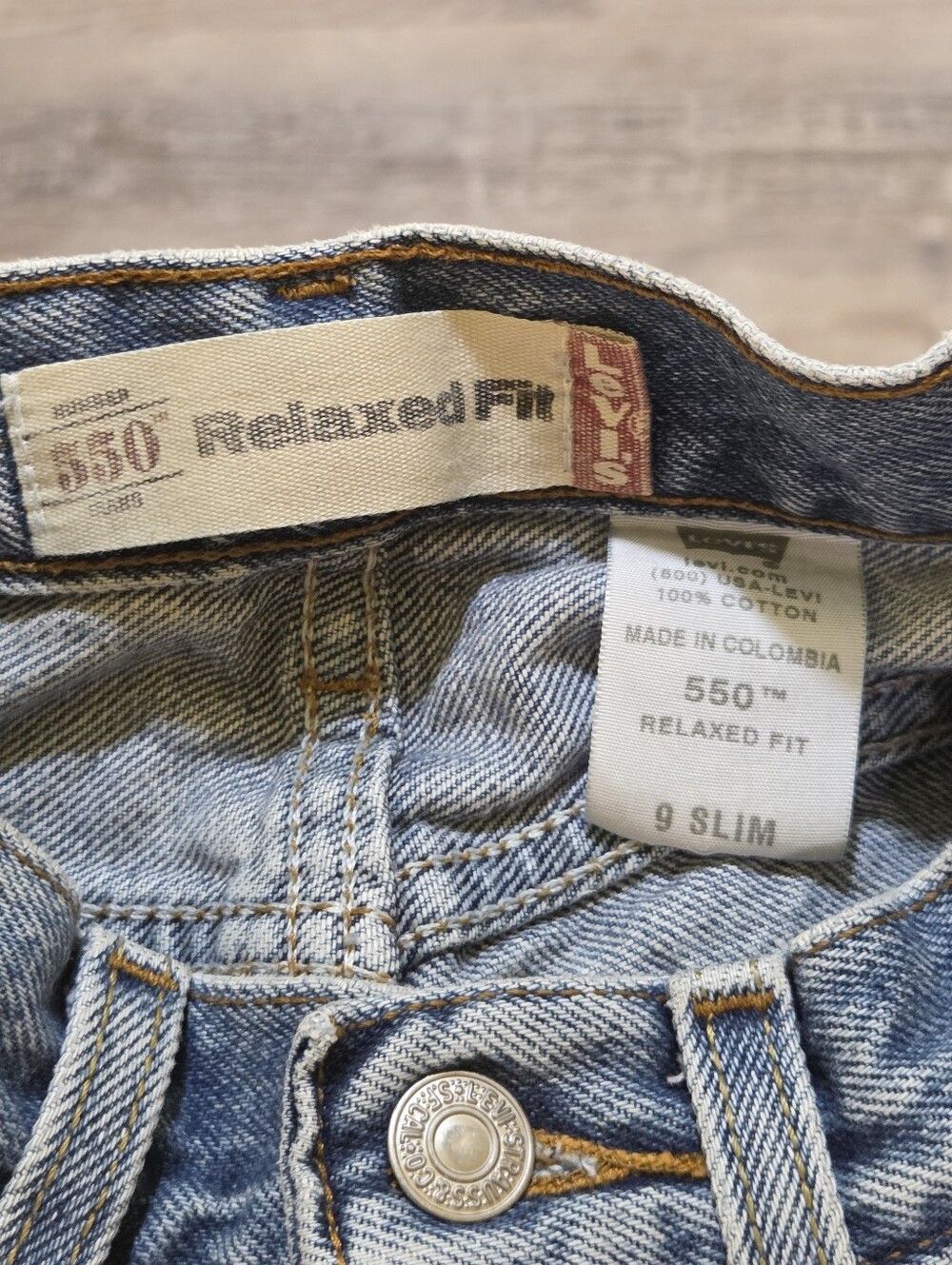 VTG Levis 550 Straight-Leg Med/Light Wash Jeans Boys 9 Slim - Picture 3 of 12